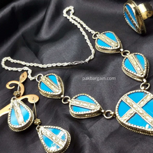 Load image into Gallery viewer, Tribal Turquoise Stones Jewelry Set