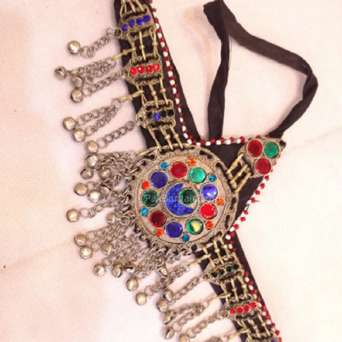 Multicolor Ethnic Matha Patti, Tribal Headpiece