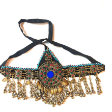 Load image into Gallery viewer, Golden Metal Leaf Kuchi Head Piece, Afghan Matha Patti