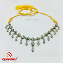 Load image into Gallery viewer, Indian Style Dangling Silver Gems Necklace