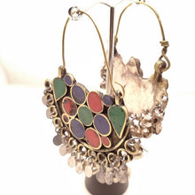 Load image into Gallery viewer, Multicolor Light weight Earrings With Silver Bells