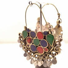 Load image into Gallery viewer, Multicolor Light weight Earrings With Silver Bells