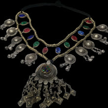 Load image into Gallery viewer, Kuchi Boho Bells Multicolor Glass Stone Necklace