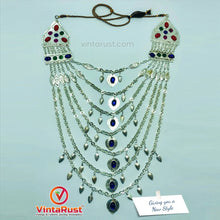 Load image into Gallery viewer, Silver Kuchi Multilayers Massive Bib Necklace