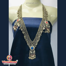 Load image into Gallery viewer, Silver Kuchi Tassels Long Pendant Necklace