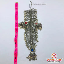 Load image into Gallery viewer, Silver Kuchi Tassels Long Pendant Necklace