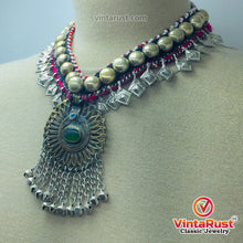 Load image into Gallery viewer, Tribal Turkmen Style Necklace With Dangling Tassels and Bells