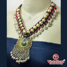 Load image into Gallery viewer, Tribal Turkmen Style Necklace With Dangling Tassels and Bells