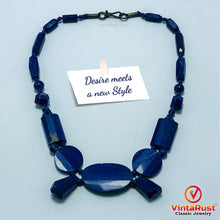 Load image into Gallery viewer, Vintage Lapis Lazuli Stone Beaded Tribal Necklace