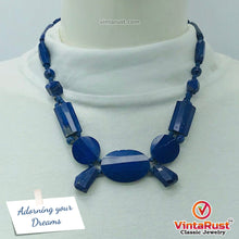 Load image into Gallery viewer, Vintage Lapis Lazuli Stone Beaded Tribal Necklace