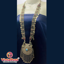 Load image into Gallery viewer, Mala Style Long Chain Massive Pendant Necklace