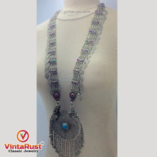Load image into Gallery viewer, Mala Style Long Chain Massive Pendant Necklace