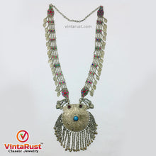 Load image into Gallery viewer, Mala Style Long Chain Massive Pendant Necklace
