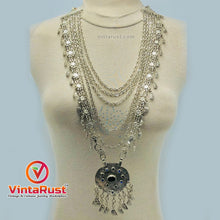 Load image into Gallery viewer, Multilayers Massive Vintage Bib Necklace With Pendant