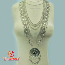 Load image into Gallery viewer, Multilayers Massive Vintage Bib Necklace With Pendant
