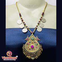 Load image into Gallery viewer, Vintage Metal And Wooden Beaded Chain Necklace