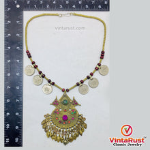 Load image into Gallery viewer, Vintage Metal And Wooden Beaded Chain Necklace