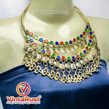 Load image into Gallery viewer, Handmade Multicolor Necklace With Dangling Tassels