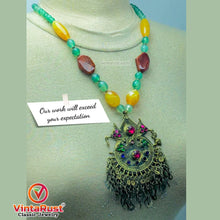 Load image into Gallery viewer, Multicolor Stone Beaded Chain Pendant Necklace