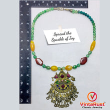 Load image into Gallery viewer, Multicolor Stone Beaded Chain Pendant Necklace