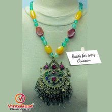 Load image into Gallery viewer, Multicolor Stone Beaded Chain Pendant Necklace