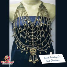 Load image into Gallery viewer, Multilayers Bib Necklace with Massive Dangling Pendant