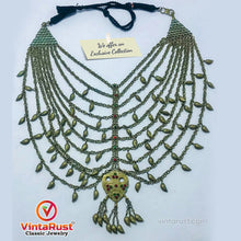 Load image into Gallery viewer, Multilayers Bib Necklace with Massive Dangling Pendant