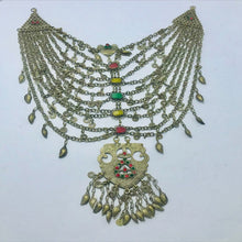 Load image into Gallery viewer, Multilayers Bib Necklace With Dangling Massive Pendant
