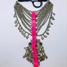Load image into Gallery viewer, Multilayers Bib Necklace With Dangling Massive Pendant