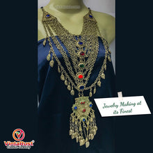 Load image into Gallery viewer, Multilayers Bib Necklace With Dangling Massive Pendant