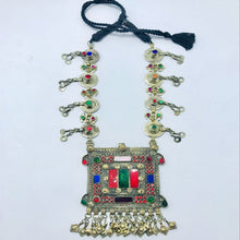Load image into Gallery viewer, Nomadic Vintage Pendant Necklace With Silver Tassels