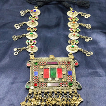 Load image into Gallery viewer, Nomadic Vintage Pendant Necklace With Silver Tassels
