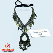 Load image into Gallery viewer, Nomadic Vintage Tribal Pendant Necklace With Tassels