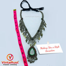 Load image into Gallery viewer, Nomadic Vintage Tribal Pendant Necklace With Tassels