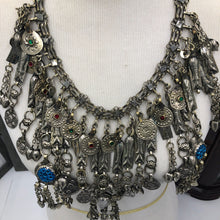Load image into Gallery viewer, Bib Necklace Embellished with Fish Motifs and Dangling Tassels