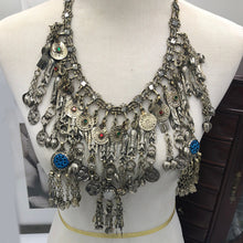 Load image into Gallery viewer, Bib Necklace Embellished with Fish Motifs and Dangling Tassels