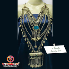Load image into Gallery viewer, Multilayers Bib Necklace With Dangling Amulet Style Pendant