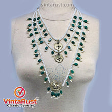 Load image into Gallery viewer, Pearls Beaded Multilayers Bib Necklace