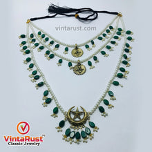 Load image into Gallery viewer, Pearls Beaded Multilayers Bib Necklace