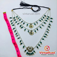 Load image into Gallery viewer, Pearls Beaded Multilayers Bib Necklace