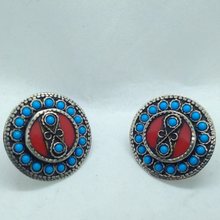 Load image into Gallery viewer, Tribal Turquoise Beads Ring, Ethnic Adjustable Ring