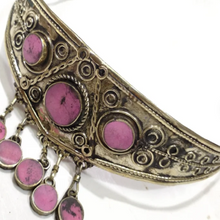 Load image into Gallery viewer, Ethnic Pink Stone Boho Girls Crown Necklace