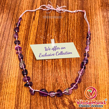 Load image into Gallery viewer, Radiant Purple Fluorite Beaded Stone Necklace