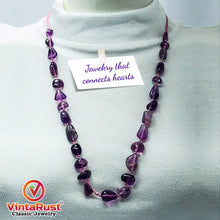 Load image into Gallery viewer, Purple Fluorite Beaded Necklace