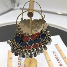 Load image into Gallery viewer, red-and-blue-kuchi-earrings
