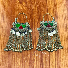 Load image into Gallery viewer, Red and Green Oversized Bells Chaandbaliyaan