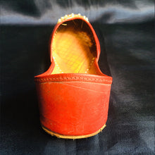 Load image into Gallery viewer, Red Handmade Floral Design Flat Khussa