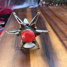 Load image into Gallery viewer, Vintage Red Stone Star Ring