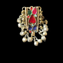 Load image into Gallery viewer, Multicolor Glass Stones Kuchi Statement Ring