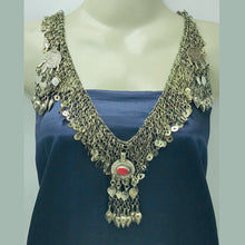 Load image into Gallery viewer, Long Pendant Rustic Necklace With Tassels